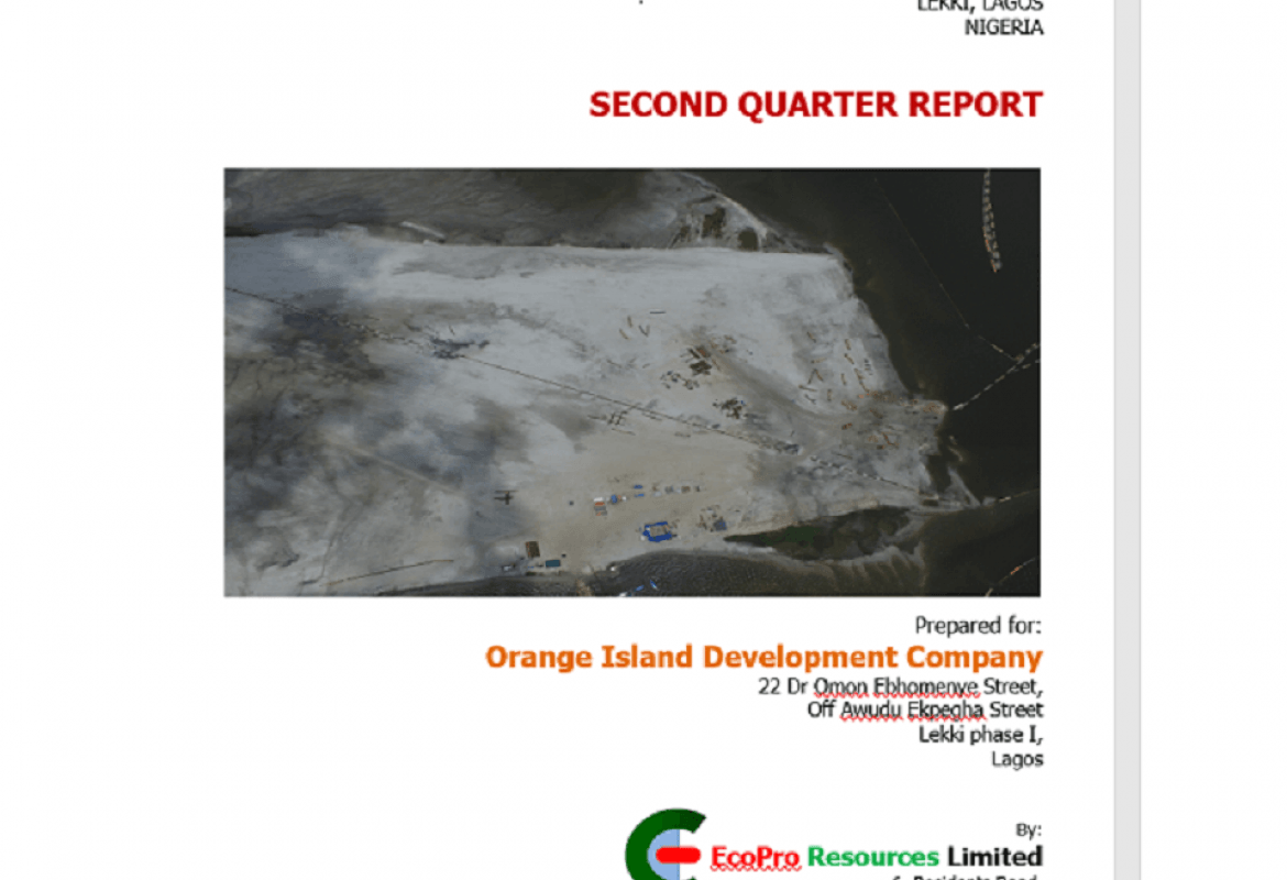 IMM for Orange Island Reclamation. SECOND QUARTER REPORT